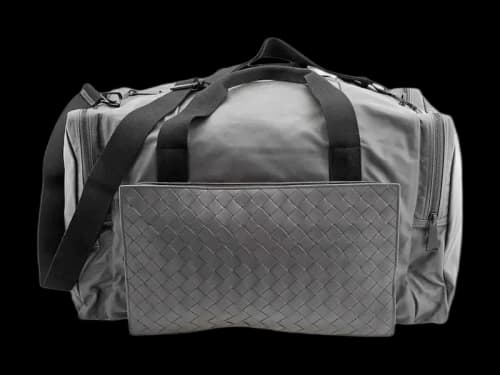 Bottega Veneta Leather Duffle Bag Grey
