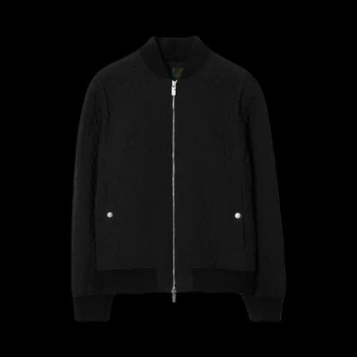 Burberry Quilted Nylon Bomber Jacket Black