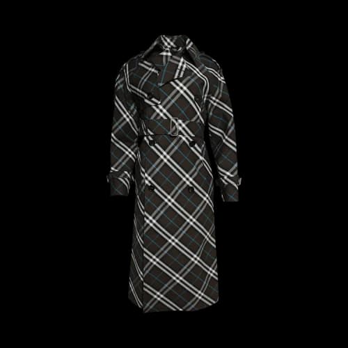 Burberry Long Check Blend Trench 'Snug'