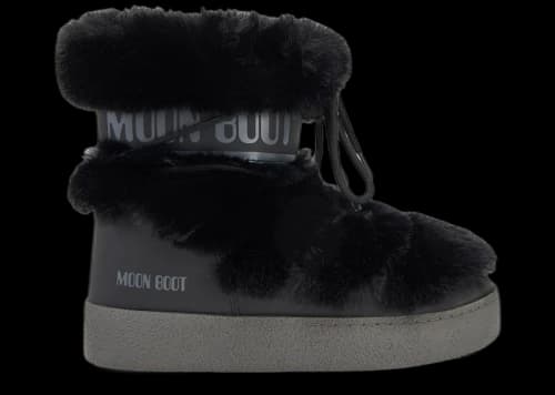 Moon Boot Ltrack Faux Fur WP Black (Women's)