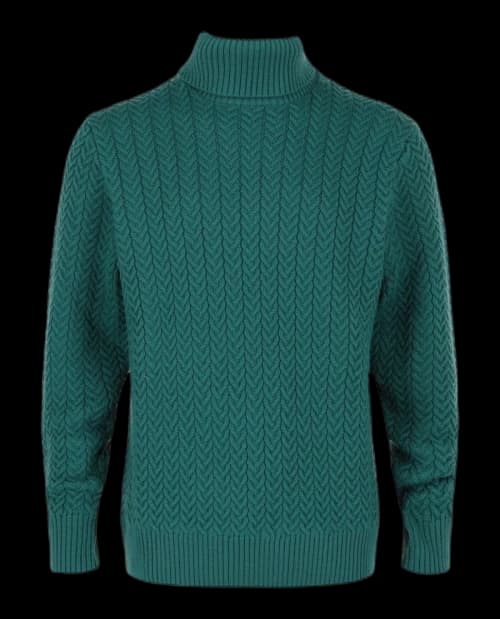Slowear Zanone Cable Knit Sweater Pine Green