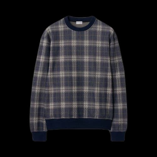 Burberry Jacquard Check Crewneck Top 'Indigo'