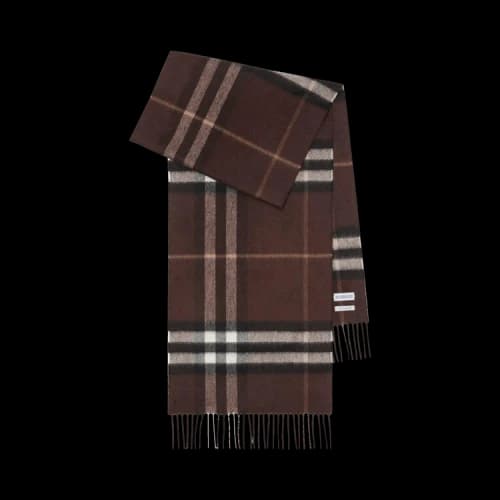 Burberry Washed Giant Check Scarf 'Treacle Brown'