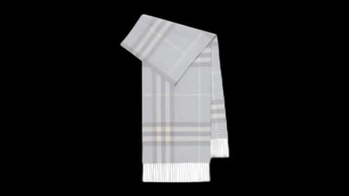 Burberry Mu Giant Chk Scarf Mist Blue