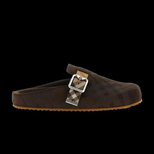 Burberry Check Urchin Clog Snug Brown