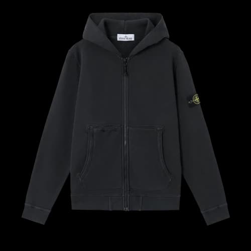 Stone Island Zip Hoodie 'Black'
