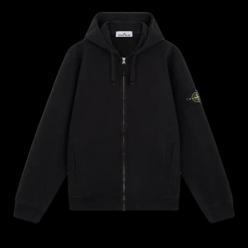 Stone Island Dyed Zip Hoodie 'Black'