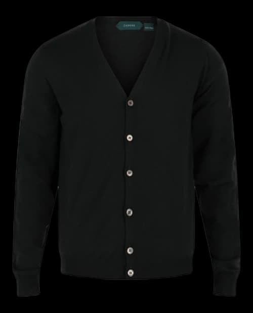 Slowear Zanone Slim Fit Cardigan Black