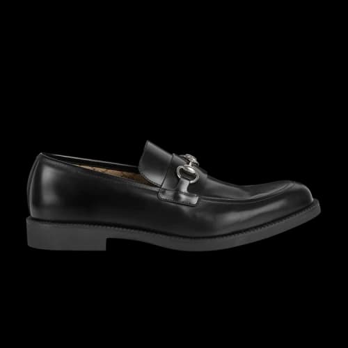 Gucci Rubber Sole Tempe Horsebit Loafer 'Black'