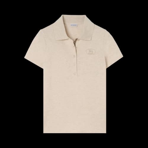 Burberry Parisa Ctp Logo Polo T-shirt Beige Melange