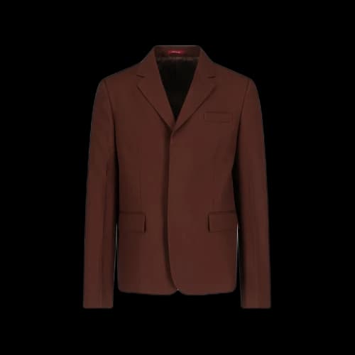 Gucci Single-breasted Wool Blazer Brown