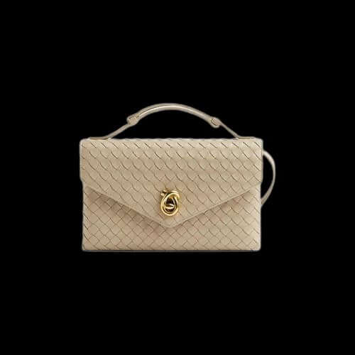 Bottega Veneta Knot Lock Bag 'Ecru/Muse Brass'