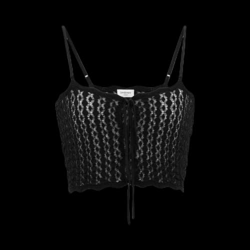 Saint Laurent Cropped Tank Top 'Black'
