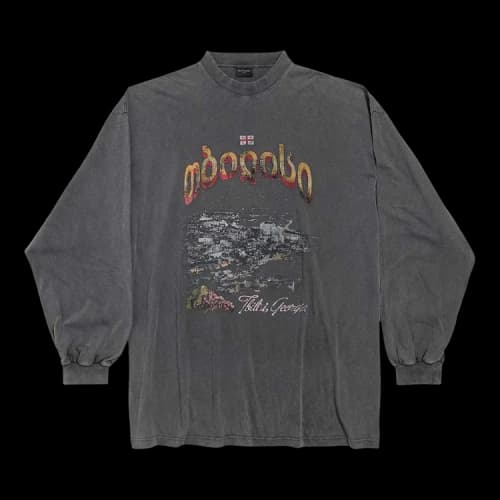 Balenciaga Tbilisi Long-Sleeve T-Shirt 'Black'
