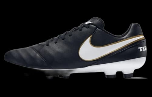 Nike Tiempo Genio II Leather FG 'Black White Gold'