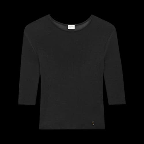 Saint Laurent Cassandre Knit Top 'Black'