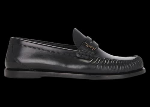 Saint Laurent Laurent Loafers Smooth Leather Black (Women's)