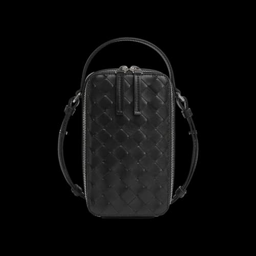 Bottega Veneta Phone Pouch 'Black/Silver'