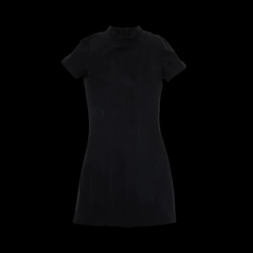 Balenciaga Structured Short Sleeve Cotton Jersey Dress 'Faded Black'