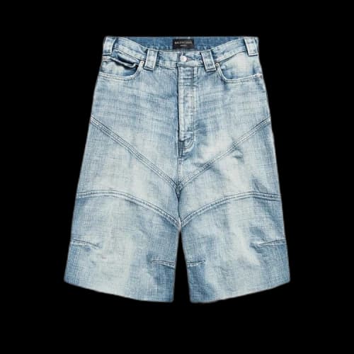 Balenciaga Knee Dart Shorts 'Light Blue'