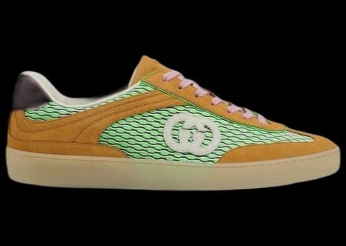Gucci G75 Low Sneakers Green Brown Pink