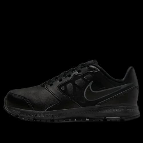 (GS) Nike Downshifter 6 LTR Leather Low-Top K Black