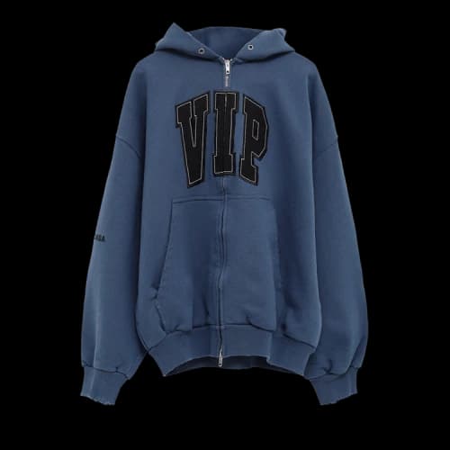 Balenciaga Shifted Zip-Up 'Dark Blue'
