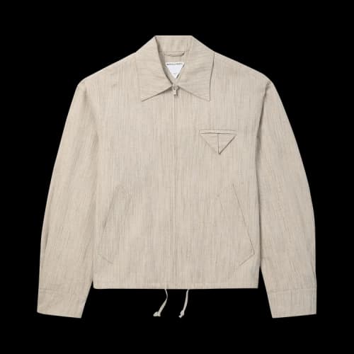 Bottega Veneta Viscose Silk Kimono Blouson 'Grey Putty'