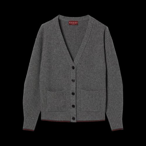 Gucci Soft Wool Oversize Cardigan 'Dusty Dark Grey'