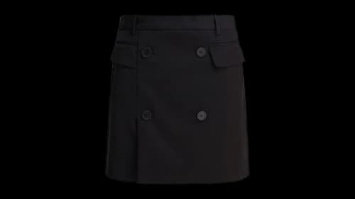 Balenciaga Women's Viscose and Wool Twill Mini Skirt Black