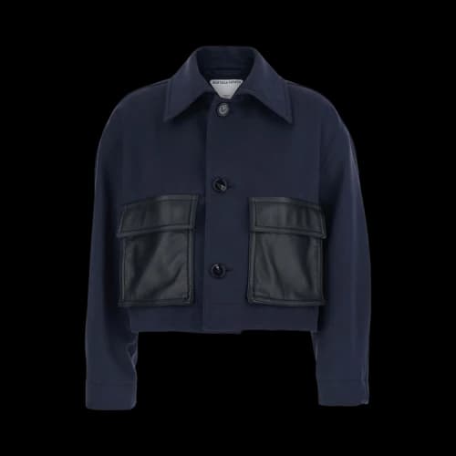 Bottega Veneta Leather Pocket Blouson 'Midnight Blue'