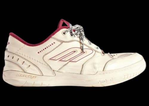 Balenciaga Hamptons Sneaker Worn-Out Off White Red