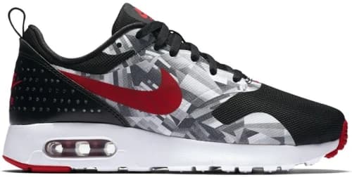 Nike Air Max Tavas Print Black Gym Red Wolf Grey (GS)
