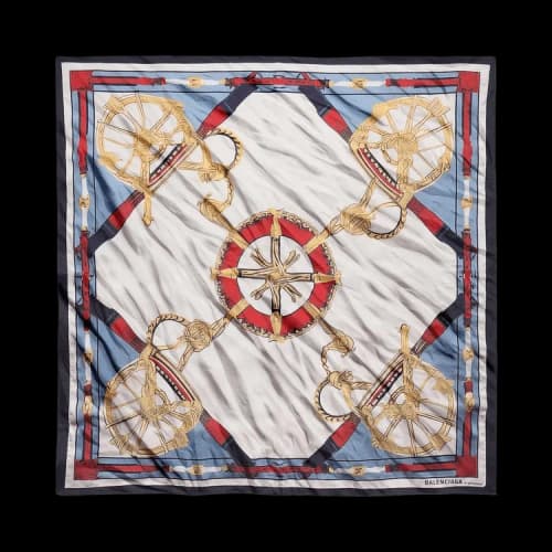 Balenciaga AI Scarf 'Ecru/Light Blue'