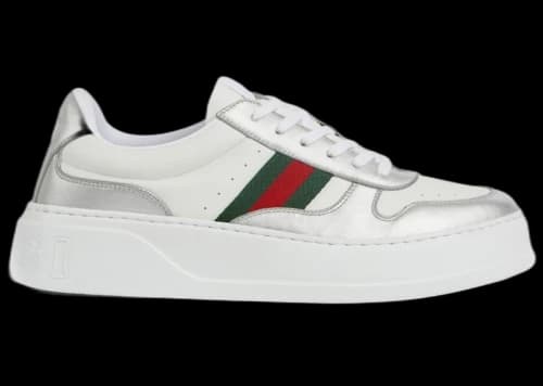 Gucci Chunky Trainer Silver Metallic White