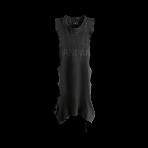 Balenciaga Ripped Tank Top 'Faded Washed Black'