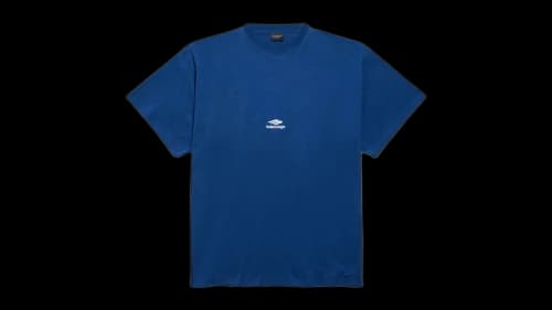 Balenciaga 3B Sports Icon Oversized T-Shirt Light Marine Blue/White
