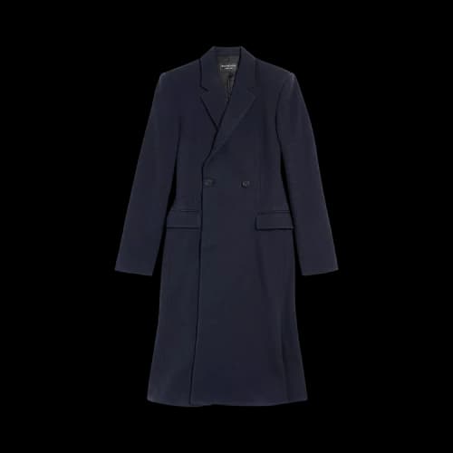 Balenciaga Godet Midi Coat 'Corporate Navy'