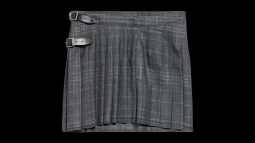 Balenciaga Women's Pleated Mini Skirt Grey