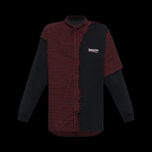 Balenciaga Patched Shirt 'Red'