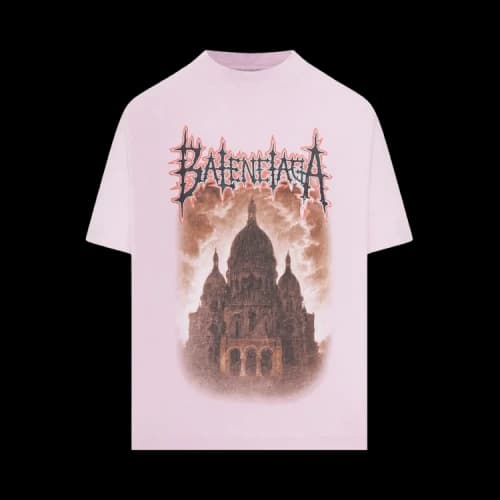 Balenciaga Medium Fit T-shirt Old Pink