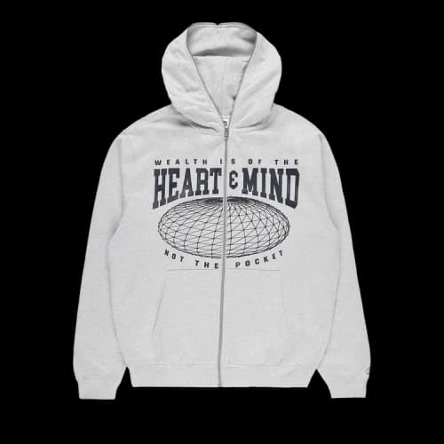 Billionaire Boys Club Hmu Zip Front Hoodie 'Heather Grey'