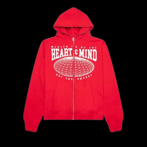 Billionaire Boys Club Hmu Zip Front Hoodie 'Red'