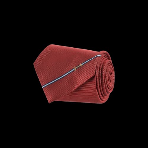 Gucci Horsebit Silk Jacquard Tie Red
