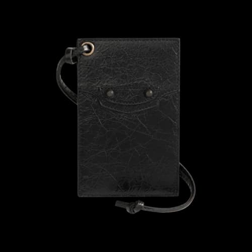 Balenciaga Le City Card Holder Keyring 'Black'