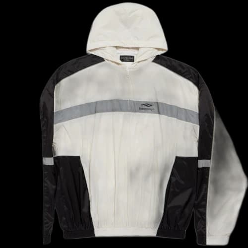 Balenciaga 3B Sports Icon Ski Tracksuit Hoodie Chalky White/Black