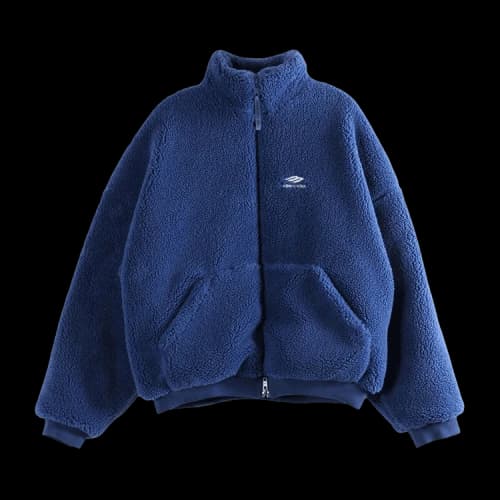 Balenciaga Zip Up Stand-Up Collar Jacket Light Marine Blue