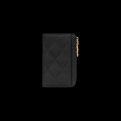 Saint Laurent YSL Bijou Zip Card Case 'Nero'