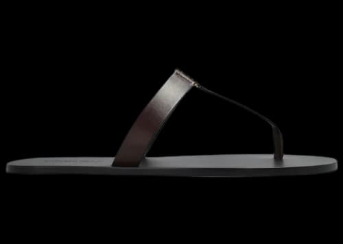 Saint Laurent Babylone Slide Dark Brown