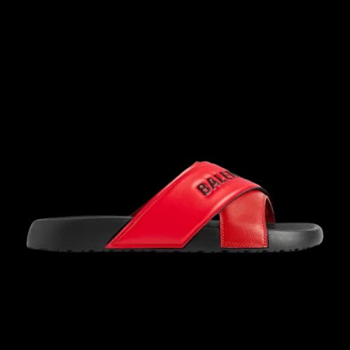 Balenciaga Sporty Pool Slide Sandal 'Black Red'